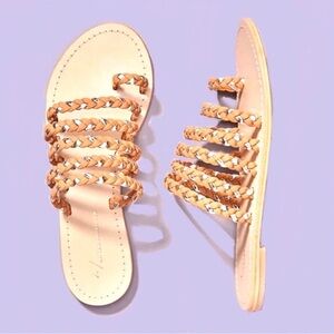 Anthropologie Tulum Sandals in Braided Leather Size: 10